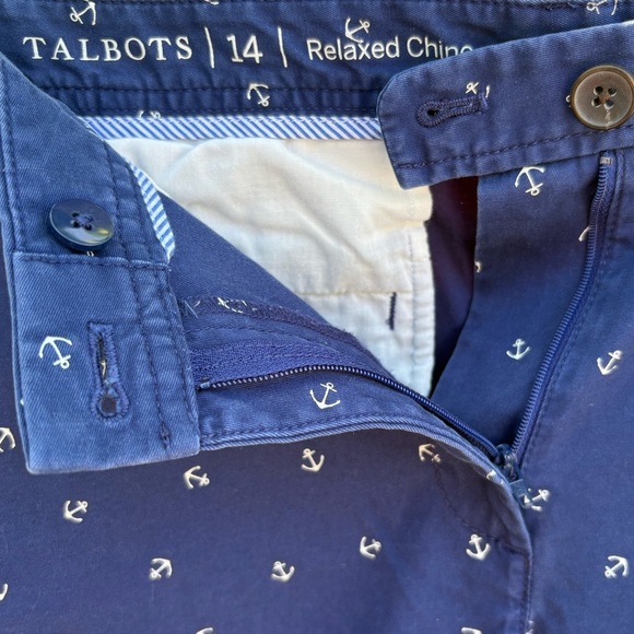 Talbots Anchor Print Navy Chino Capri’s | Size 14 - Picture 6 of 7